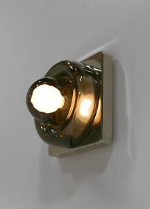 Vintage Wavy Tapered Smoked Glass Gebr Der Cosack Wall Fixture Sconce Streamline