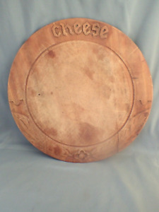 Antique Hand Carved Wood Wooden Cheese Bread Board