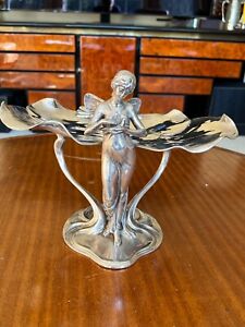 Iconic Wmf Art Nouveau Fairy With Dove Visiting Card Tray