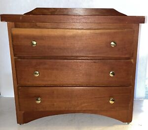 Vintage Miniature Cherry Chest Of Drawers Beautiful