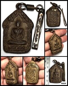 Thai Buddha Khun Paen Amulet Lp Tim Wat Lahanrai Pendant Talisman Luck Charm 826