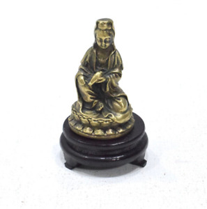 Chinese Buddha Sitting Brass Buddha Statue On Stand