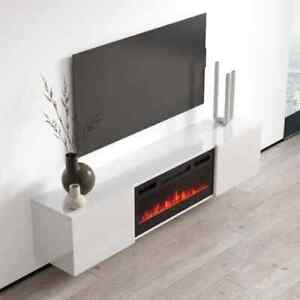 Awesome Ultra Modern Tv Stand Up To 88 With Electric Fireplace 3 Colors