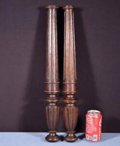 21 Pair Of French Antique Solid Oak Posts Pillars Columns Balusters Salvage