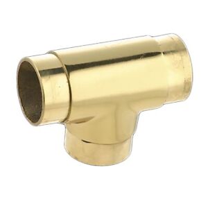 Lacquered Brass Tee Flush Fitting 2 Bar Rail Connector Renovator S Supply