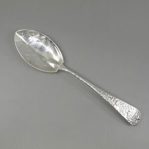 Gorham Sterling Silver 19c Antique Aesthetic Movement Jam Spoon Hammered Floral