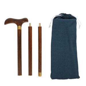 3 Piece Wooden Walking Stick Beautiful Design Up To 36 Inches Length And Light