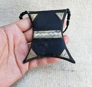 Antique Tuareg Talisman Tcherot Pendant Necklace Protective African Amulet Niger
