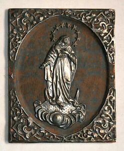 1750y Russian Imperial Royal Church Icon Mother St Mary Jesus Christ 84 Silver