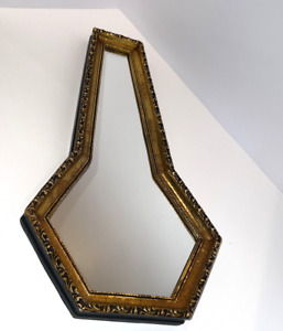 E A Riba Co Inc Brooklyn Ny Mcm Gold Wood Frame Mirror Great Set Prop 