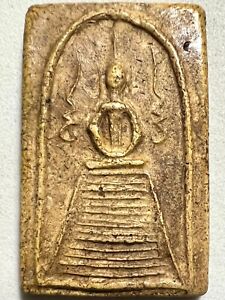 Phra Somdej Lp Phu Rare Old Thai Buddha Amulet Pendant Magic Ancient Idol 326