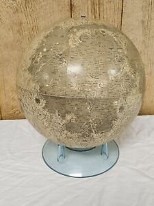 Vtg Rand Mcnally 1969 Lunar Moon Globe 12 With Original Compass Melamine Stand