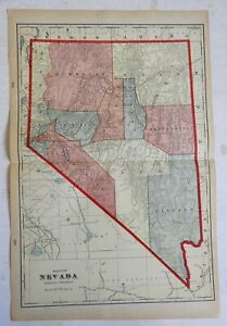 Nevada Las Vegas Goodsprings Belmont Lake Pryamid 1903 Large Detailed Cram Map
