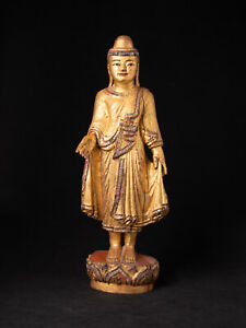 Antique Burmese Mandalay Buddha Statue From Burma 19th Century