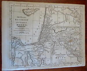 World Of The Bible Holy Land Egypt Chaldea Sinai Desert C 1815 Engraved Map