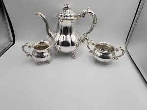 Carl M Cohr Denmark Sterling Silver Plate Coffee And Tea Set 3 Piece