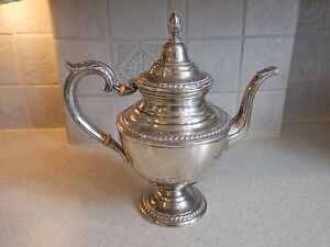 International Silver English Gadroon Sterling Coffee Pot 11 1 2 Ex Condition 