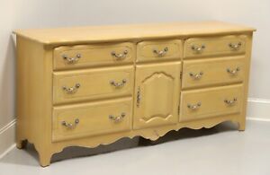 Ethan Allen French Country Whitewashed Distressed Finish Triple Dresser