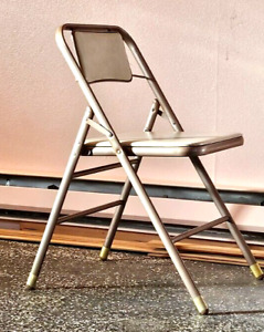 Vtg Rare Shwayder Bros Samsonite 6885 Metal Steel Padded Folding Chair Mcm 1948