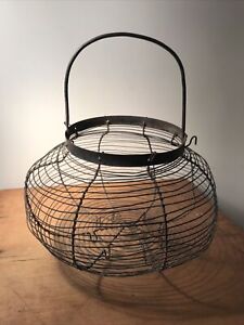 Primitive Iron Wire Potato Boiler Basket 11 H X 9 1 2 W As Found