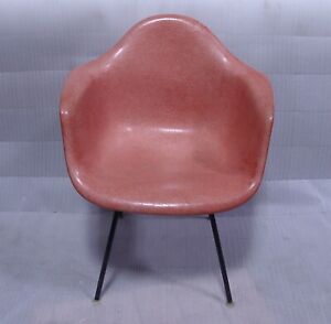 Eames Fiberglass Shell Chair Red Orange Late 1950 S