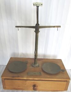 Antique Eimer Amend Small Apothecary Scale 50g Druchm Scruple Weights Germany