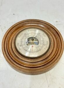 Maritime Antique Stormy Rain Change Fair Daymaster Thermometer Wooden Barometer