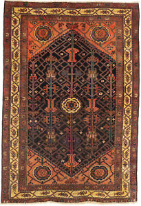 Handmade Semi Antique Tribal Design 4x6 Vintage Farmhouse Oriental Rug Carpet