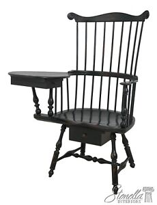 L61320ec Dr Dimes Windsor Style Desk Writing Arm High Back Chair