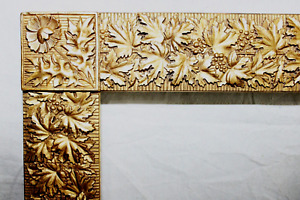 Antique Fits 10 X 12 Victorian Ornate Wood Gesso Gold Gilt Picture Frame Leaves