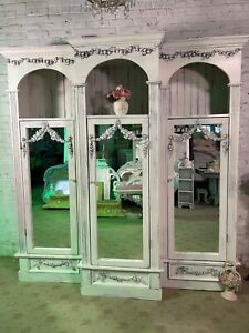 Painted Cottage Shabby Chic French Bookcase China Hand Made Display Cabinet