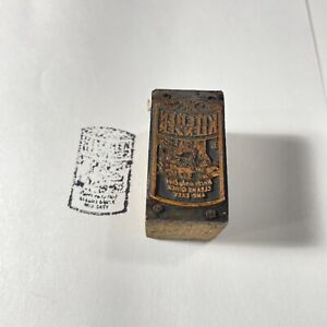 Vintage Letter Press Printing Block Kitchen Klenser