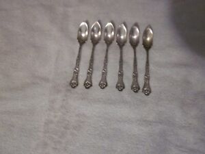 Antique R B Silverplate Fruit Orange Dessert Spoons Set Of Six