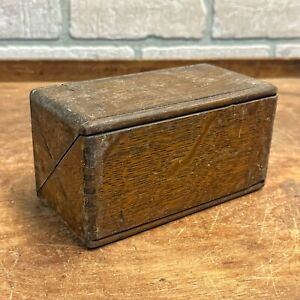 Singer Sewing Wooden Puzzle Box Oak Vintage Antique Vg Condition Patented 1839