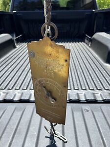 Antique Vintage Chatillon S Brass Milk Scale Polished Grocery Barn Kitchen Farm