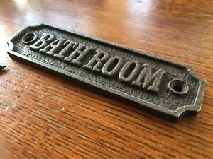 Antique Style Iron Bathroom Door Sign Plaque Bath Room Bathroom Rt1