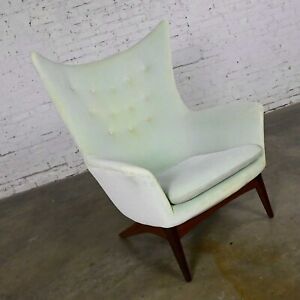 Scandinavian Modern Reclining Wingback Lounge Chair By H W Klein For Bramin Mobl
