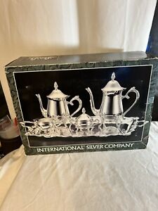 International Silver Company Tea Coffee 5 Pieces Set Nib