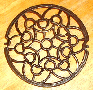 Antique Cast Iron Stove Pipe Collar Heat Ring Register Grate Center Cover Cap M7