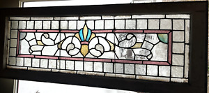 Nice Victorian Stained Glass Transom Window