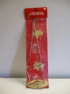 Vtg 15 Brass Plated Wall Plant Hook Bird Cage Hanger New In Package W Hardware