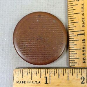 Brown Goodyear Antique Button Civil War Era 1851 Pat Large