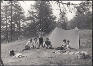 Italy 1960 Scene Of Typical Lace Up Italian Camping Tent Photo Vintage