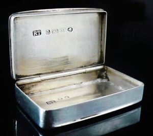 Sterling Silver Vesta Box Case With Striker Robert Thornton Antique 1874
