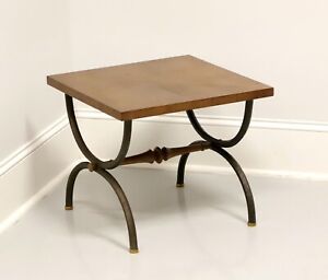 Tomlinson 1960 S Walnut Square Cocktail Table With Metal Legs B