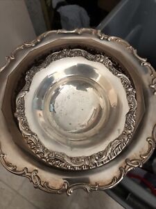 11 Vintage Wilcox International Silver Company Joanne Round Tray 4 Differents