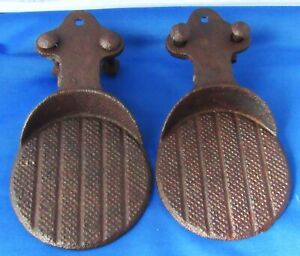 Antique Horse Drawn Carriage Buggy Wagon Steps Pair