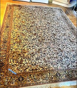 Handmade Wool Area Rug Vintage Style Large 8x11 Traditional Oriental Carpet