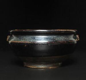 Old Chinese Black Glaze Jizhou Kiln Pot