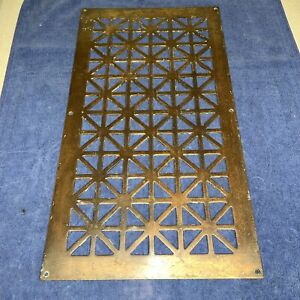Antique Brass Heating Grate Vent Register Cover Wall Floor 12 X22 